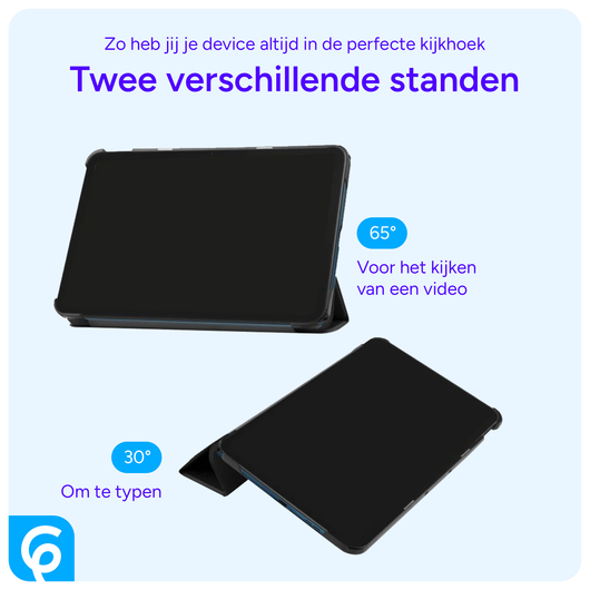 Apple iPad Air 11 (2024/2025) Hoes Tri-Fold Book Case met Standaard Zwart afbeelding 5