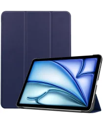 Apple iPad Air 13 (2024) Hoes Tri-Fold Book Case met Standaard Blauw