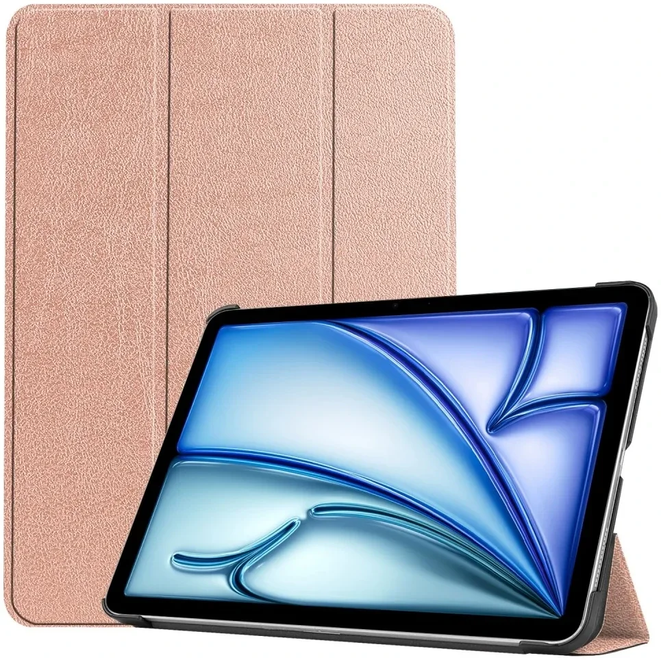 Apple iPad Air 13 (24/25) Hoes Tri-Fold Book Case met Standaard Roze afbeelding 1