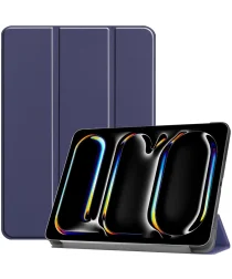 Apple iPad Pro 11 (2024) Hoes Tri-Fold Book Case met Standaard Blauw