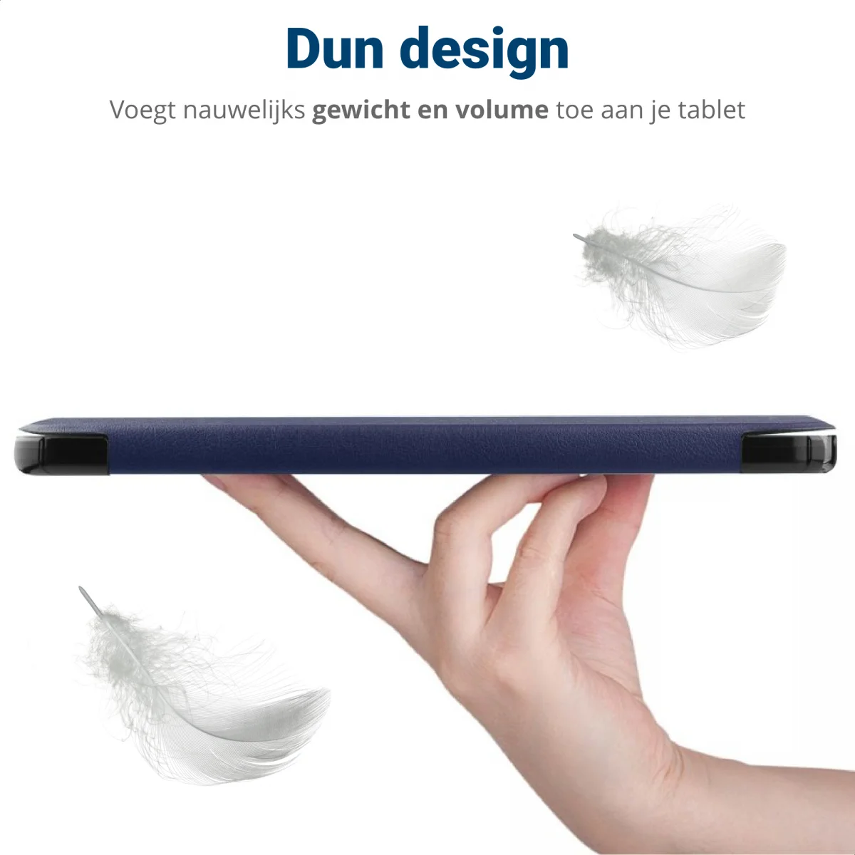 Apple iPad Pro 13 (2024) Hoes Tri-Fold Book Case met Standaard Blauw afbeelding 7
