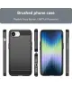 Apple iPhone 16e Hoesje Geborsteld TPU Flexibele Back Cover Zwart