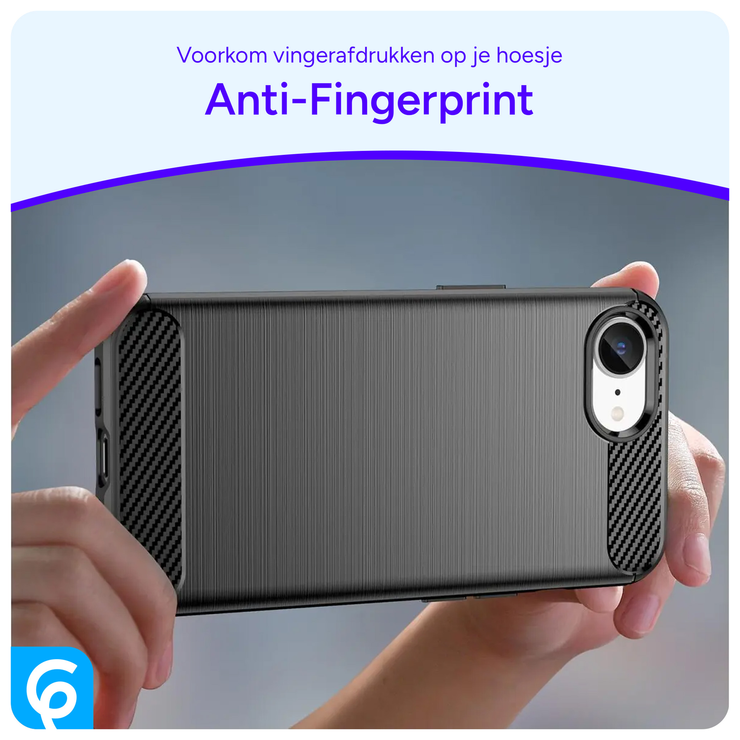 Apple iPhone 16e Hoesje Geborsteld TPU Flexibele Back Cover Zwart afbeelding 2