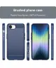 Apple iPhone 16e Hoesje Geborsteld TPU Flexibele Back Cover Blauw