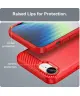 Apple iPhone 16e Hoesje Geborsteld TPU Flexibele Back Cover Rood