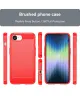 Apple iPhone 16e Hoesje Geborsteld TPU Flexibele Back Cover Rood