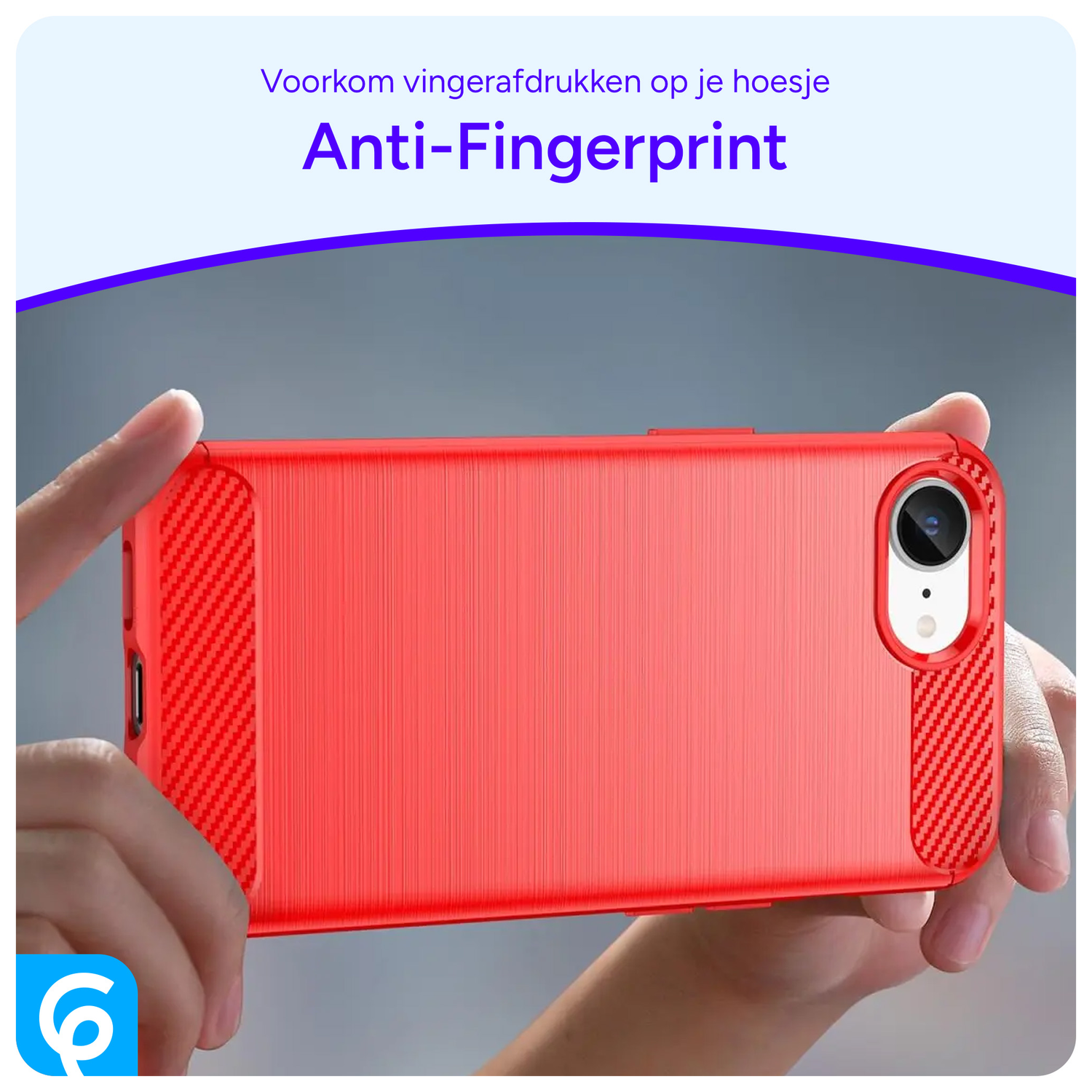 Apple iPhone 16e Hoesje Geborsteld TPU Flexibele Back Cover Rood afbeelding 2
