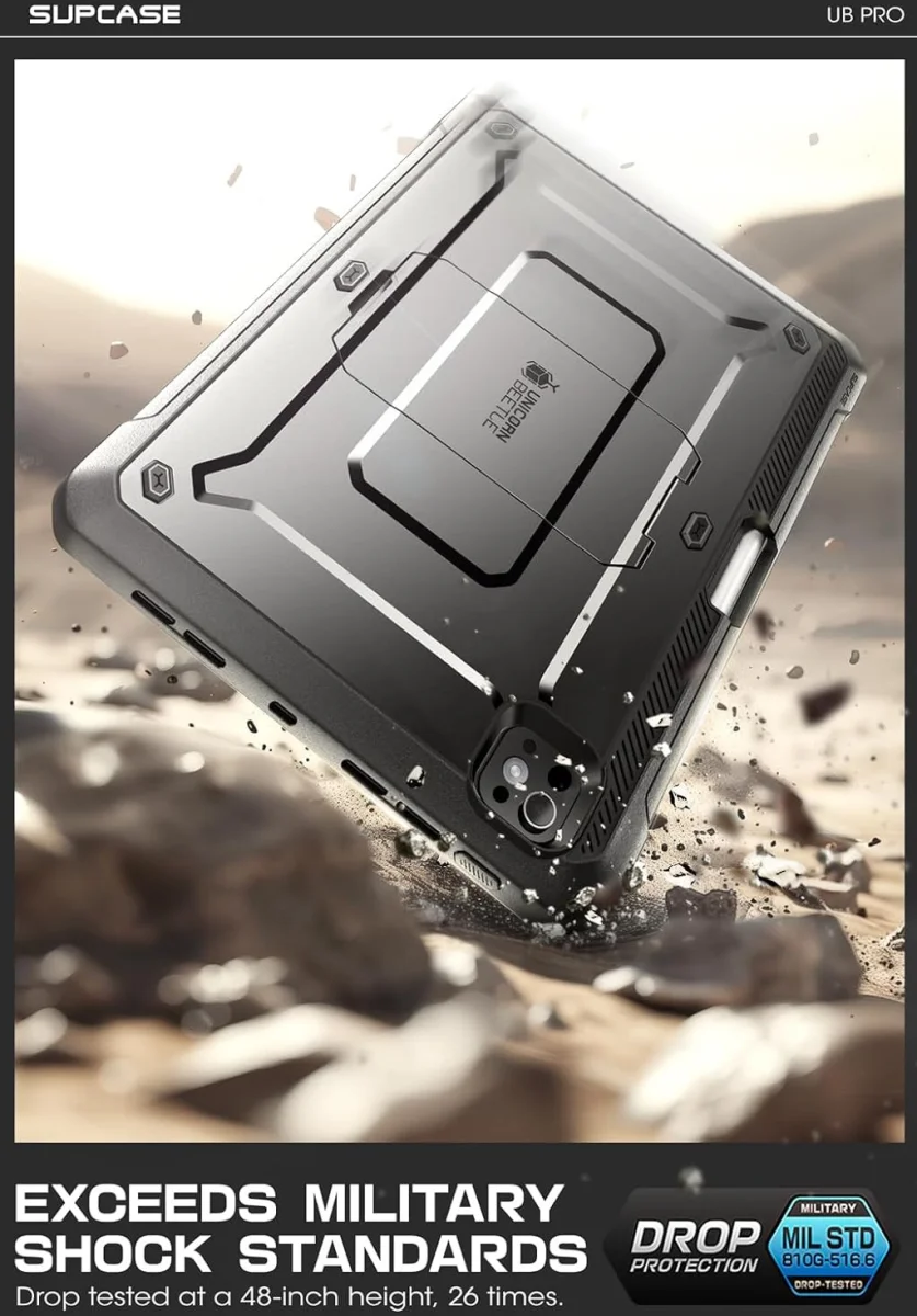 SUPCASE UB Pro Apple iPad Pro 13 (2024) Hoes Full Protect Kickstand Zwart afbeelding 5