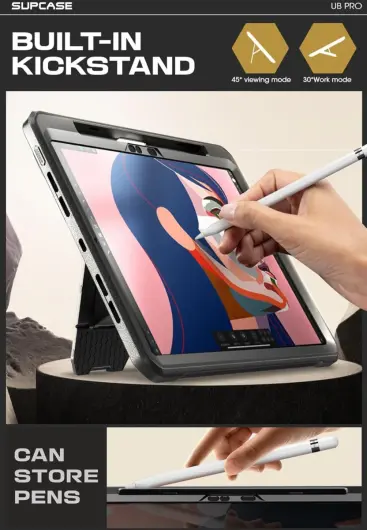 SUPCASE UB Pro Apple iPad Pro 13 (2024) Hoes Full Protect Kickstand Zwart afbeelding 6