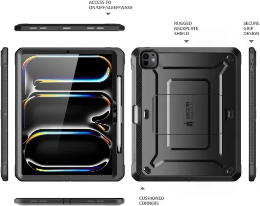 SUPCASE UB Pro Apple iPad Pro 13 (2024) Hoes Full Protect Kickstand Zwart afbeelding 8