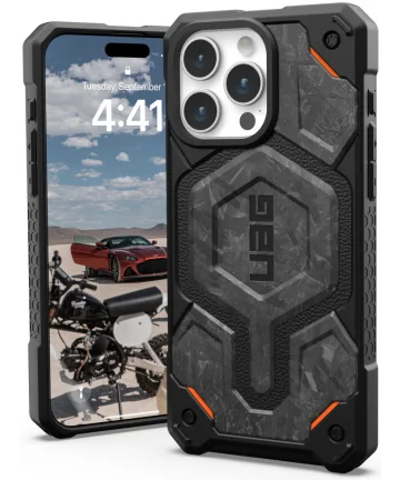 UAG Limited Edition Monarch Pro iPhone 15 Pro Max Hoesje Forged Carbon Hoesjes