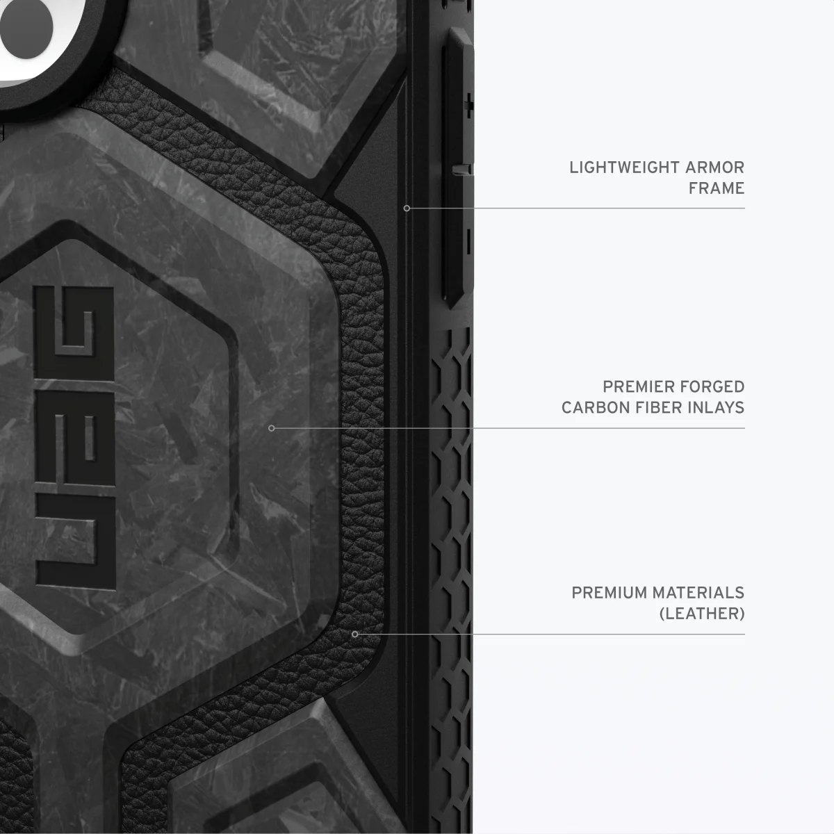 UAG Limited Edition Monarch Pro iPhone 15 Pro Max Hoesje Forged Carbon afbeelding 7