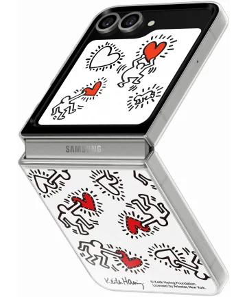 Origineel Samsung Galaxy Z Flip 6 Hoesje FlipSuit Case Print Wit Hoesjes