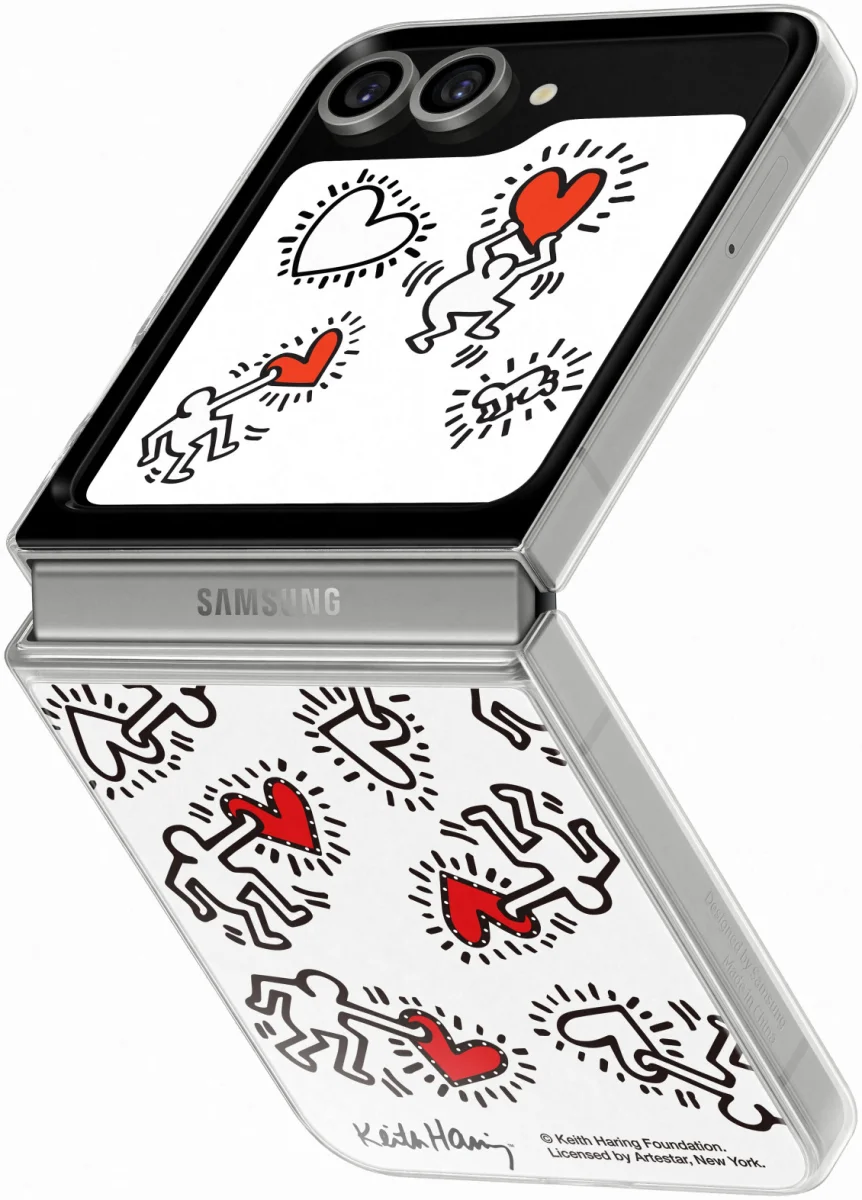Origineel Samsung Galaxy Z Flip 6 Hoesje FlipSuit Case Print Wit afbeelding 1