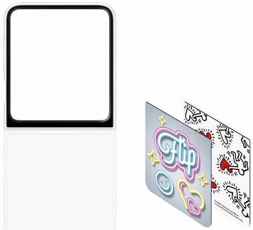 Origineel Samsung Galaxy Z Flip 6 Hoesje FlipSuit Case Print Wit afbeelding 5