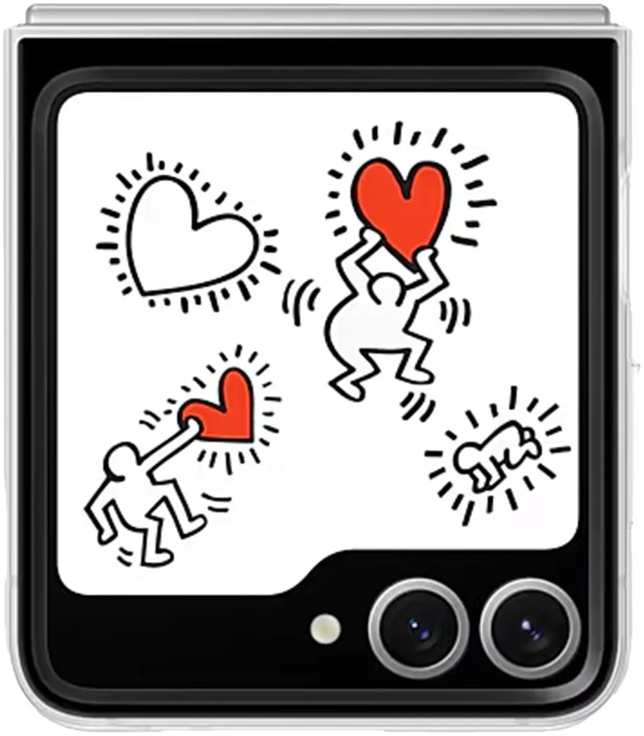 Origineel Samsung Galaxy Z Flip 6 Hoesje FlipSuit Case Print Wit afbeelding 4