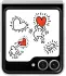 Origineel Samsung Galaxy Z Flip 6 Hoesje FlipSuit Case Print Wit afbeelding 4