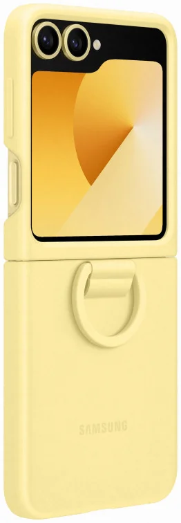 Origineel Samsung Galaxy Z Flip 6 Hoesje Silicone Case Back Cover Geel afbeelding 2