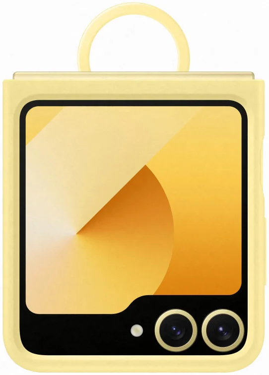 Origineel Samsung Galaxy Z Flip 6 Hoesje Silicone Case Back Cover Geel afbeelding 5