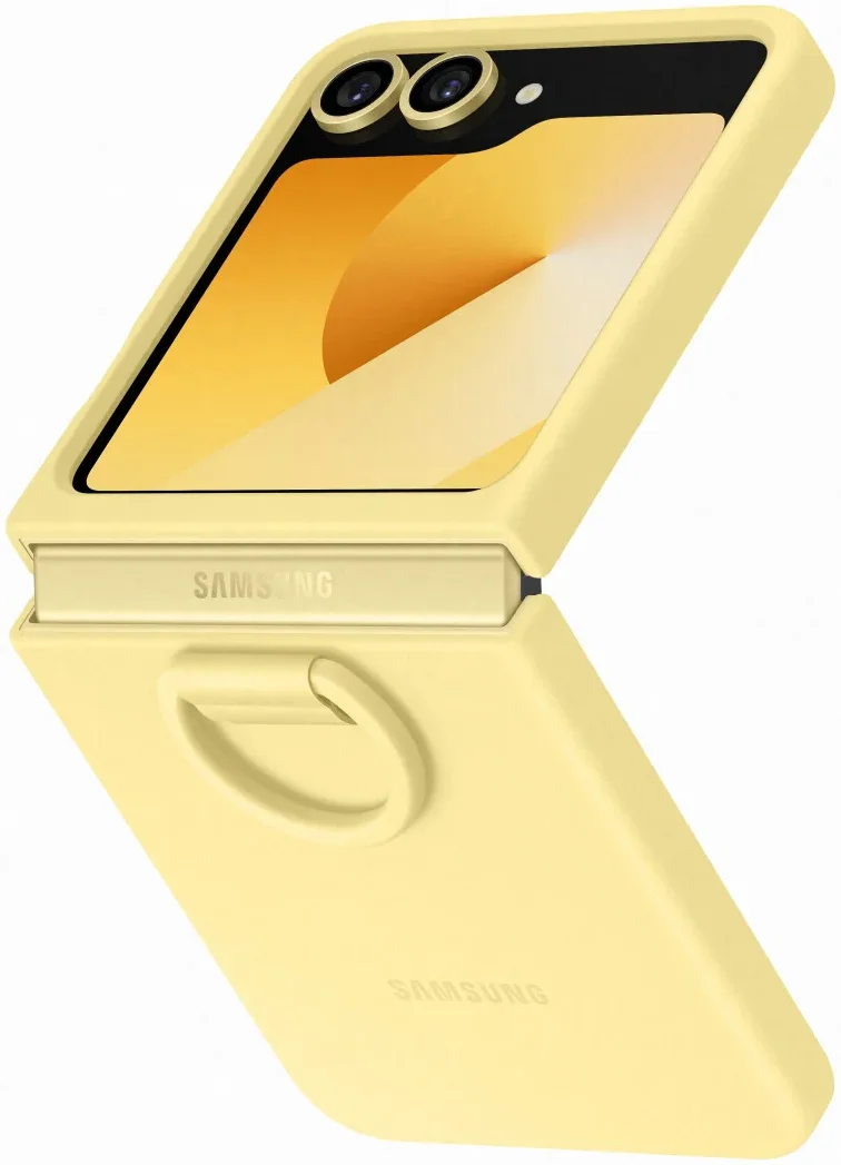 Origineel Samsung Galaxy Z Flip 6 Hoesje Silicone Case Back Cover Geel afbeelding 1