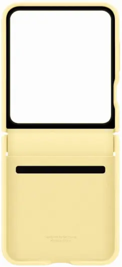 Origineel Samsung Galaxy Z Flip 6 Hoesje KindSuit Leather Case Geel afbeelding 5