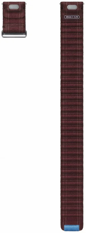 Origineel Samsung Smartwatch 20MM Bandje Fabric Band - Burgundy (S/M) afbeelding 3