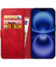 Rosso Element Apple iPhone 16 Hoesje Book Case Wallet Rood