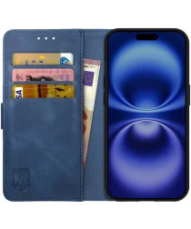 Rosso Element Apple iPhone 16 Hoesje Book Case Wallet Blauw