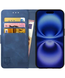 Rosso Element Apple iPhone 16 Pro Hoesje Book Case Wallet Blauw