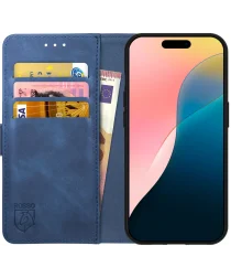 Rosso Element Apple iPhone 16 Plus Hoesje Book Case Wallet Blauw