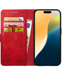 Rosso Element Apple iPhone 16 Pro Max Hoesje Book Case Wallet Rood