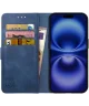 Rosso Element Apple iPhone 16 Pro Max Hoesje Book Case Wallet Blauw