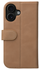 Rosso Elite Apple iPhone 16 Hoesje met MagSafe Book Case Echt Leer Lichtbruin afbeelding 8
