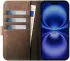 Rosso Elite Apple iPhone 16 Hoesje met MagSafe Book Case Echt Leer Bruin afbeelding 2