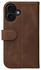 Rosso Elite Apple iPhone 16 Hoesje met MagSafe Book Case Echt Leer Bruin afbeelding 8