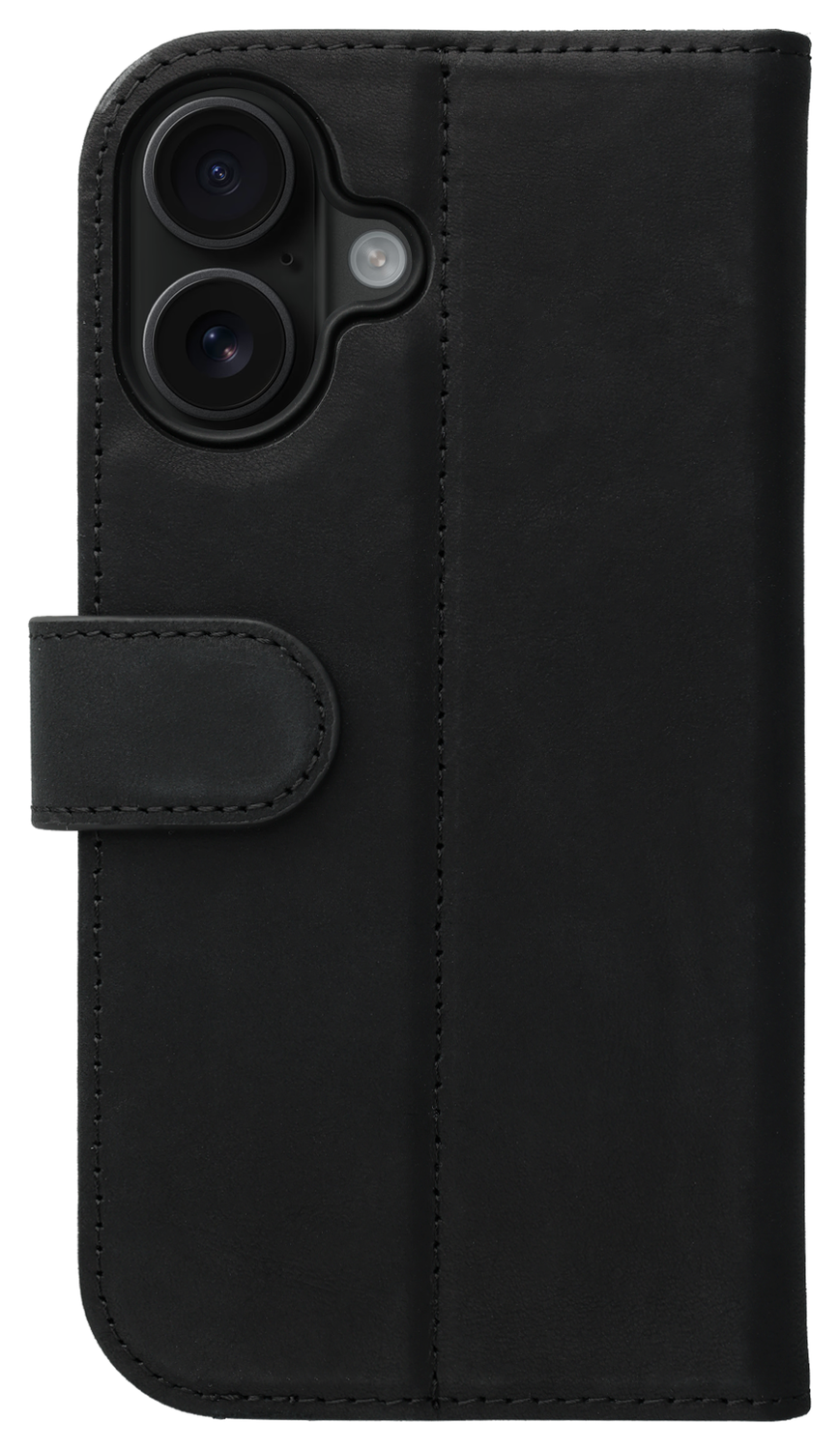 Rosso Elite Apple iPhone 16 Hoesje met MagSafe Book Case Echt Leer Zwart afbeelding 8