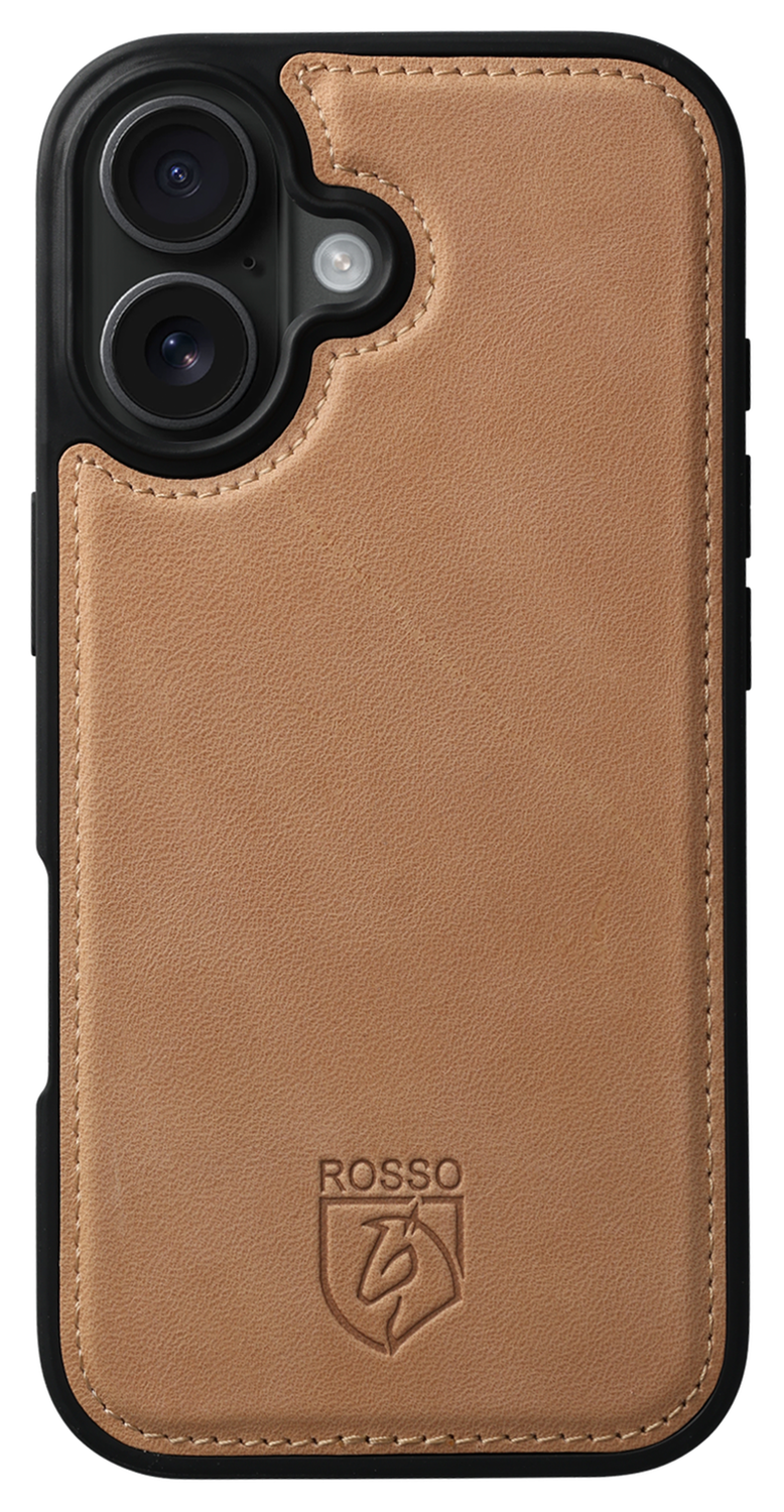 Rosso Elite Apple iPhone 16 Plus Hoesje MagSafe Book Case Echt Leer Lichtbruin afbeelding 11