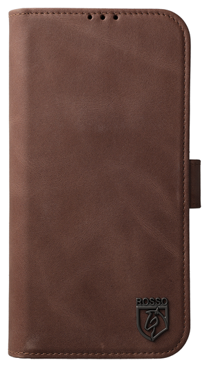 Rosso Elite Apple iPhone 16 Plus Hoesje MagSafe Book Case Echt Leer Bruin afbeelding 12