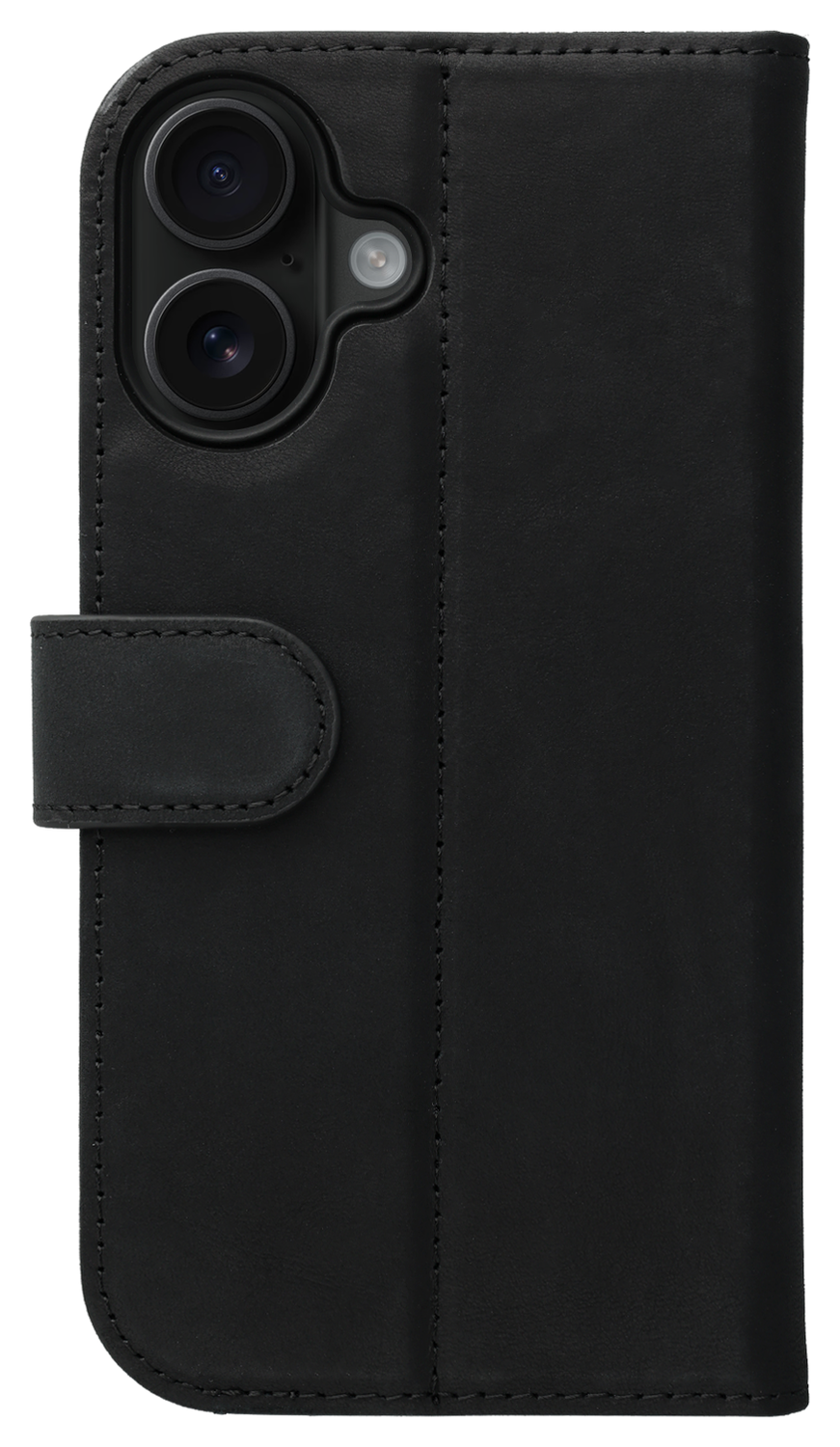 Rosso Elite Apple iPhone 16 Plus Hoesje MagSafe Book Case Echt Leer Zwart afbeelding 8