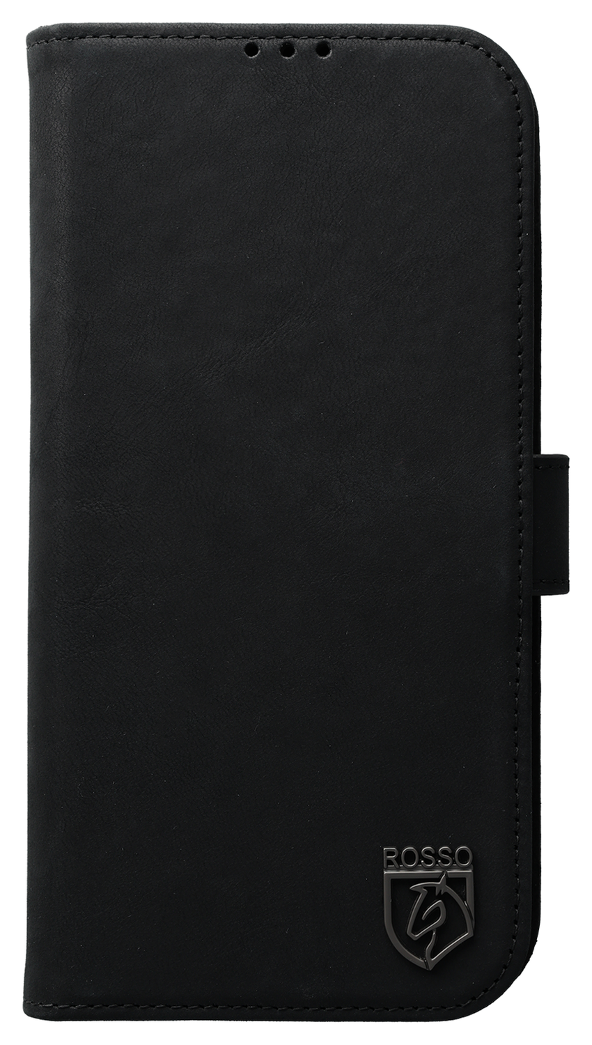 Rosso Elite Apple iPhone 16 Plus Hoesje MagSafe Book Case Echt Leer Zwart afbeelding 12