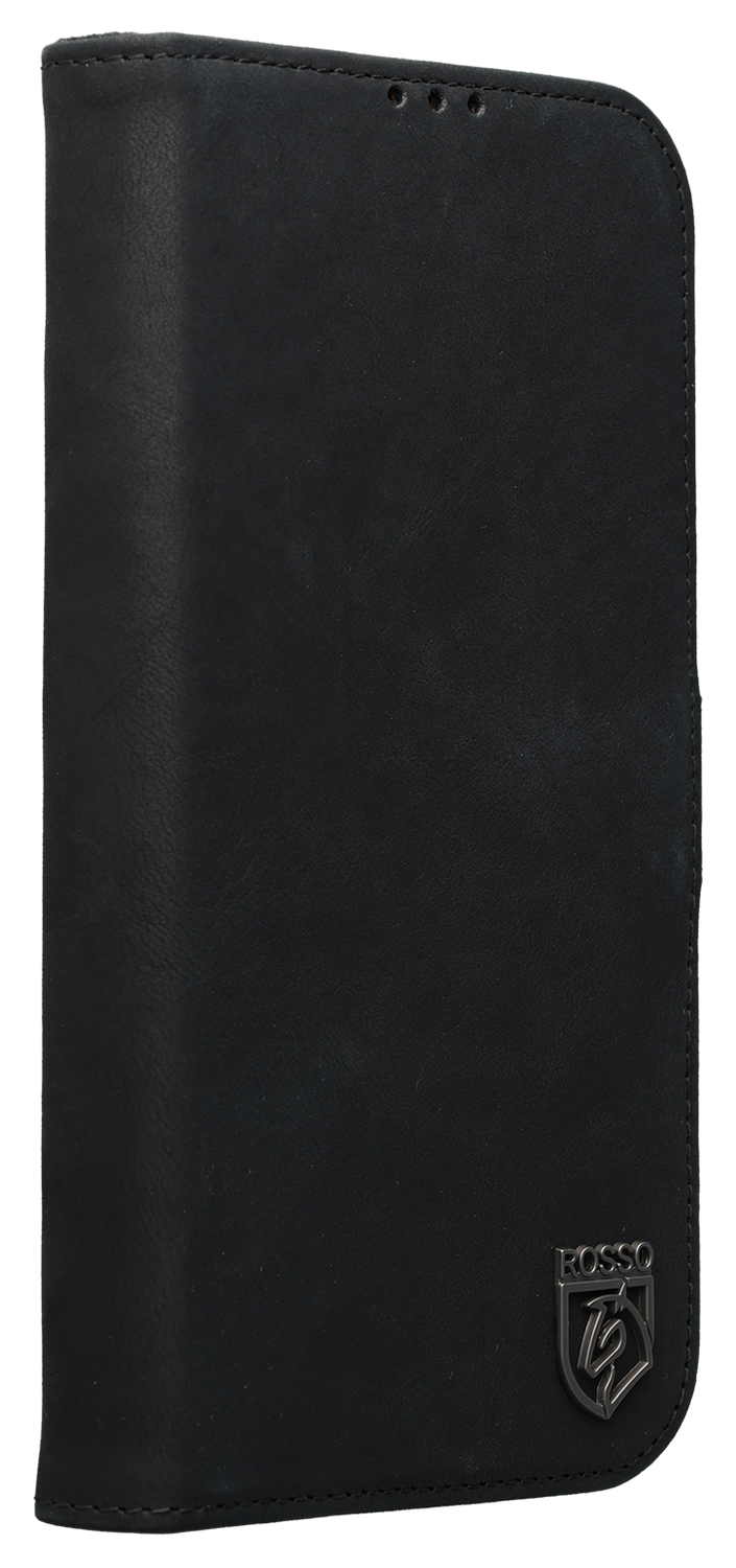 Rosso Elite Apple iPhone 16 Plus Hoesje MagSafe Book Case Echt Leer Zwart afbeelding 13