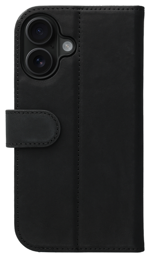 Rosso Elite Apple iPhone 16 Plus Hoesje MagSafe Book Case Echt Leer Zwart afbeelding 8