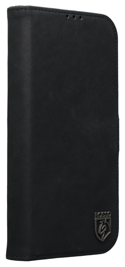 Rosso Elite Apple iPhone 16 Plus Hoesje MagSafe Book Case Echt Leer Zwart afbeelding 13