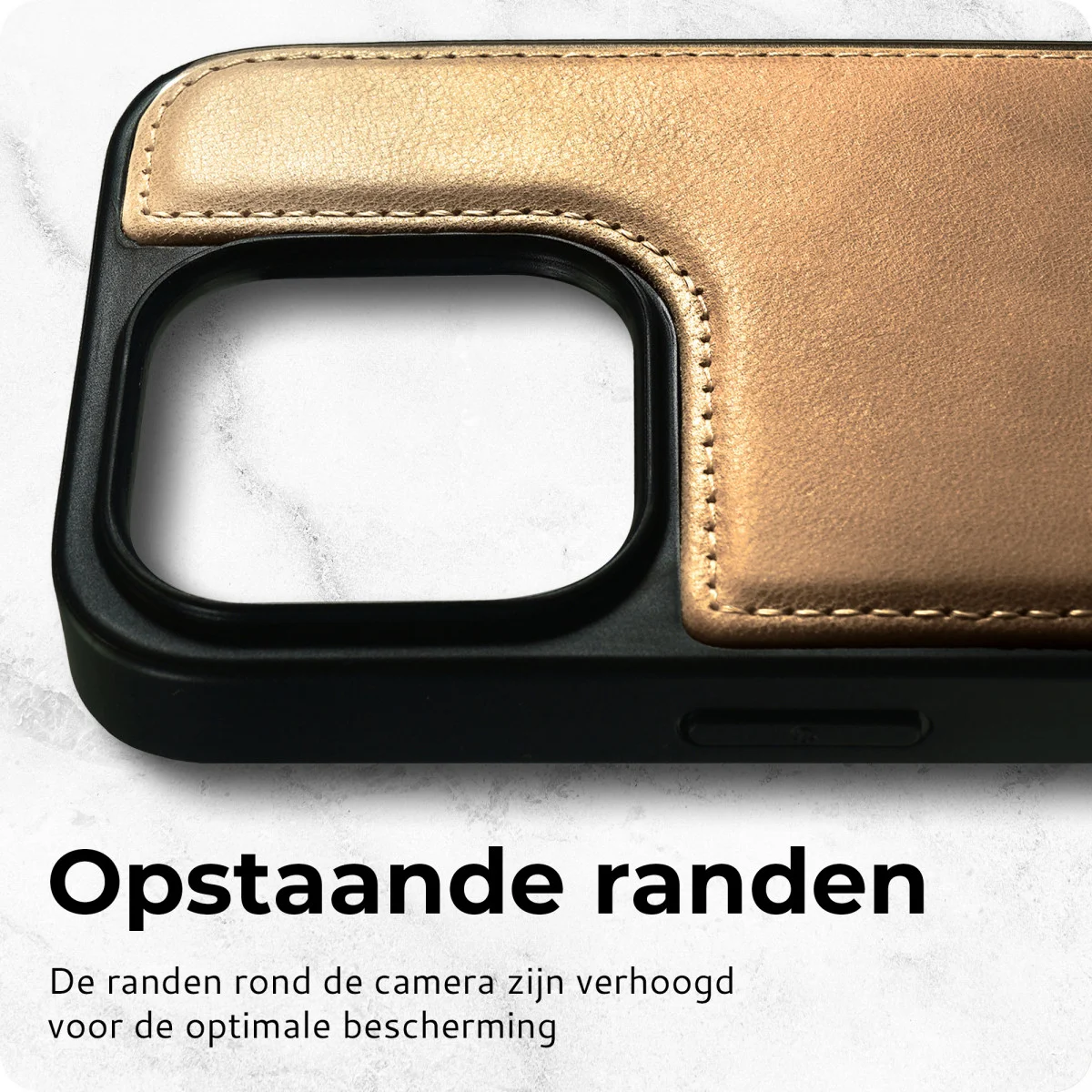 Rosso Elite iPhone 16 Pro Max Hoesje MagSafe Book Case Echt Leer Lichtbruin afbeelding 6