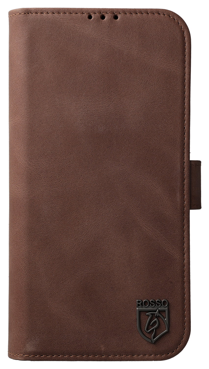 Rosso Elite iPhone 16 Pro Max Hoesje MagSafe Book Case Echt Leer Bruin afbeelding 14