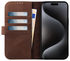 Rosso Elite iPhone 16 Pro Max Hoesje MagSafe Book Case Echt Leer Bruin afbeelding 2