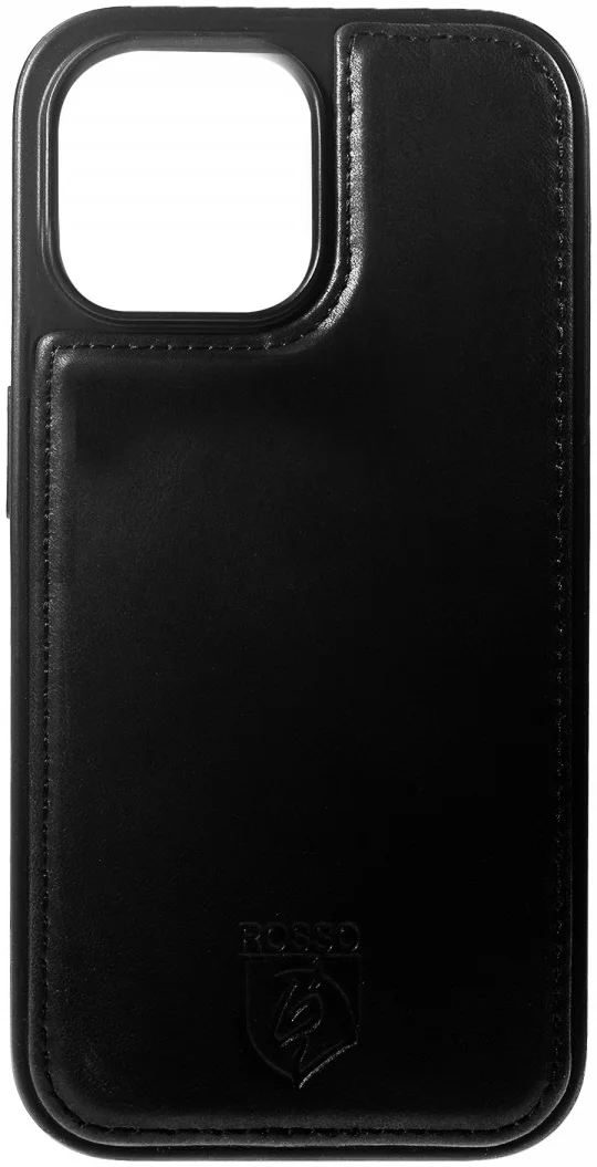 Rosso Elite iPhone 16 Pro Max Hoesje MagSafe Book Case Echt Leer Zwart afbeelding 13