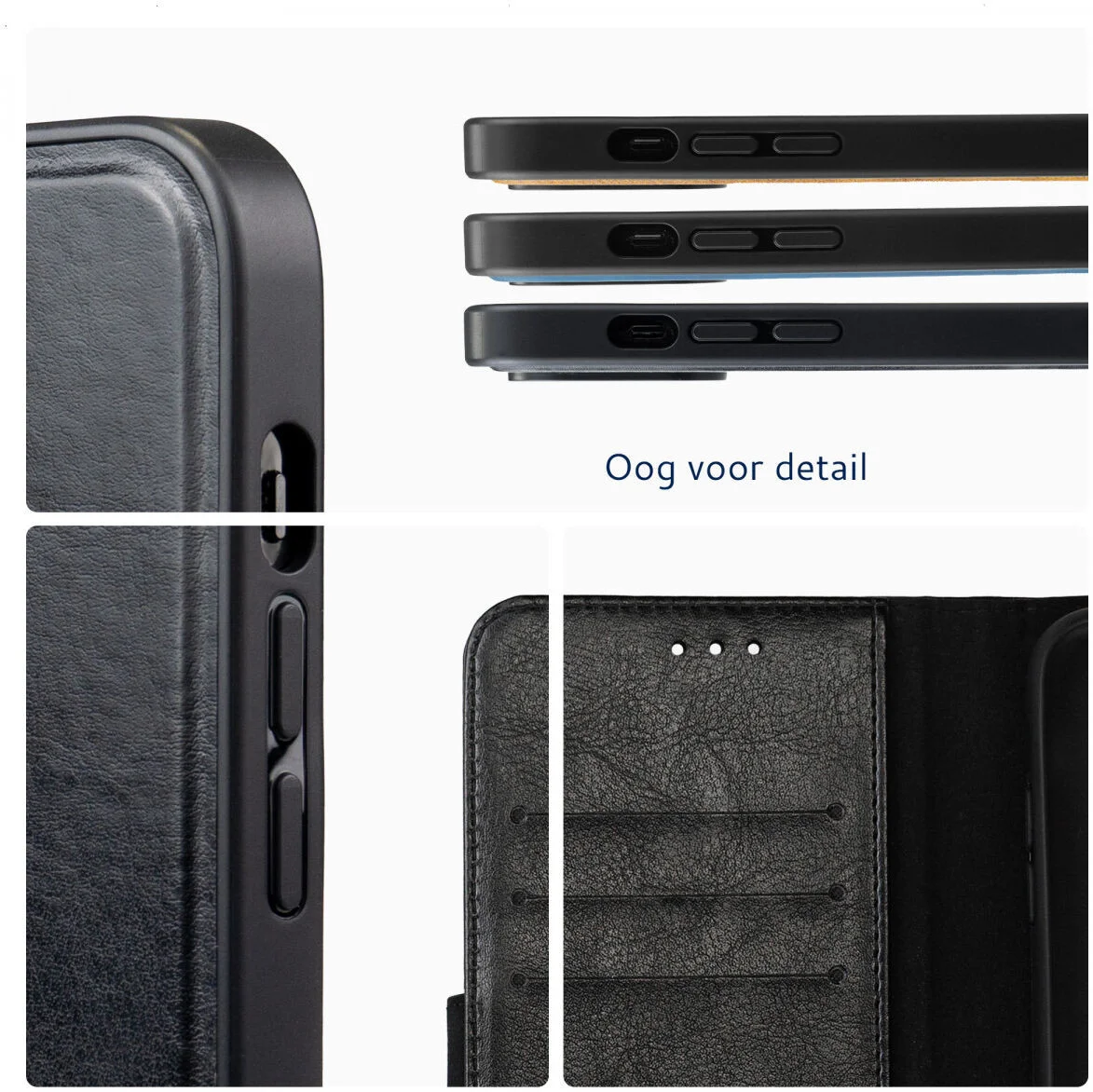 Rosso Element Uitneembaar 2-in-1 Apple iPhone 16 Pro Hoesje Zwart afbeelding 3