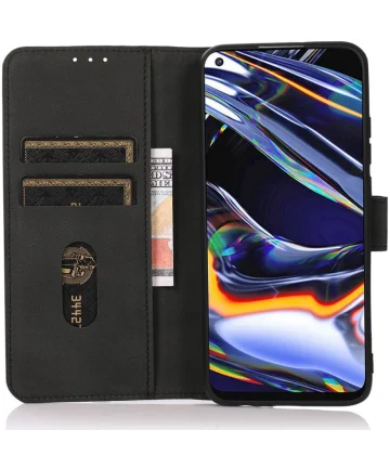 KHAZNEH Nokia C12 Hoesje Retro Wallet Book Case Zwart Hoesjes