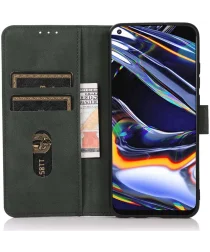 KHAZNEH Nokia C12 Hoesje Retro Wallet Book Case Groen